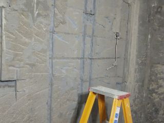 水、电管开槽施工