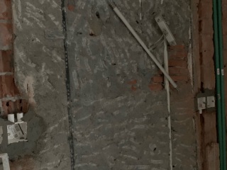 水、电管开槽施作