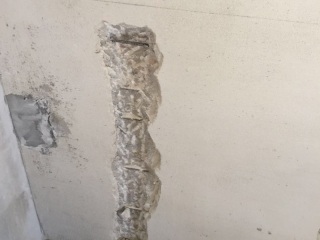 水、电管开槽施作
