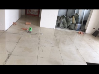 地砖铺贴及地面找平施作