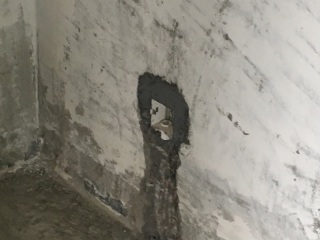 水、电管开槽施作