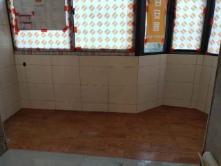 地砖铺贴及地面找平施作