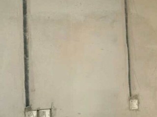 水、电管开槽施作
