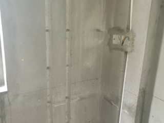 水、电管开槽施作
