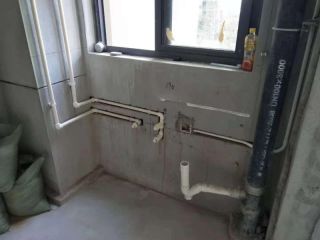 水、电管开槽施作