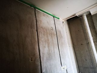 水、电管开槽施作