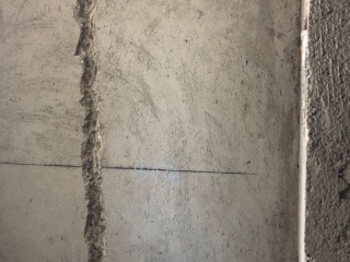 水、电管开槽施作