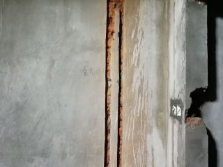 水、电管开槽施作