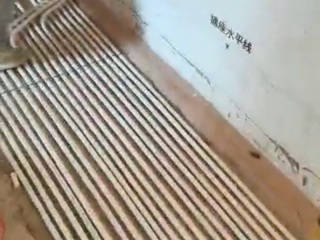 水、电管开槽施作