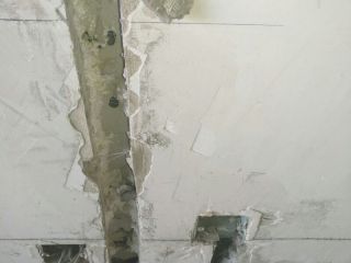 水、电管开槽施作