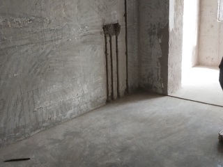 水、电管开槽施作