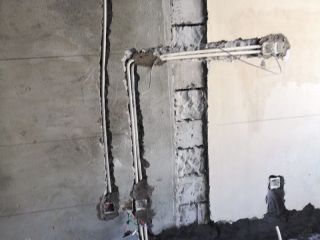 强、弱电布管，穿线施作