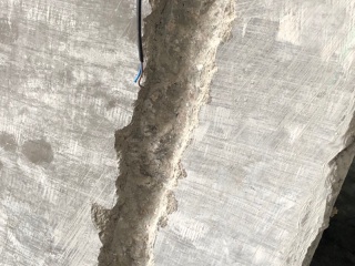 水、电管开槽施作