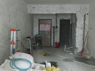 水、电管开槽施作