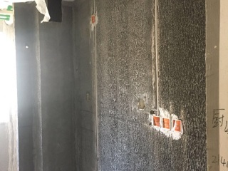 水、电管开槽施作