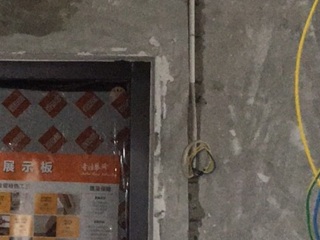 水、电管开槽施作