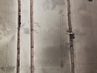 水、电管开槽施作