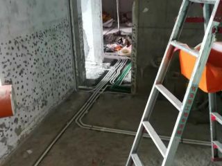 强、弱电布管，穿线施作