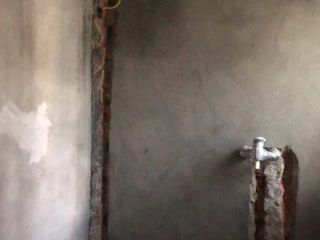 水、电管开槽施作