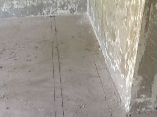 水、电管开槽施作