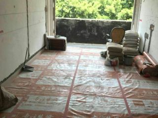 地砖铺贴及地面找平施作