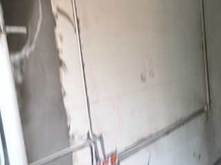 水、电管开槽施作
