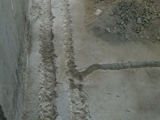 水、电管开槽施工