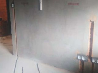 水、电管开槽施作