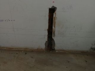 水、电管开槽施作