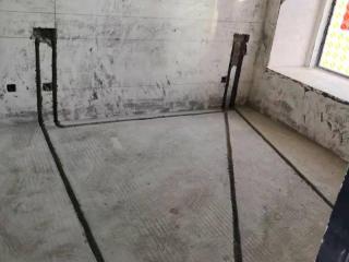 水、电管开槽施作