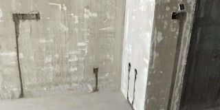 水、电管开槽施作
