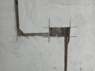 水、电管开槽施作