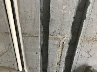 水、电管开槽施作