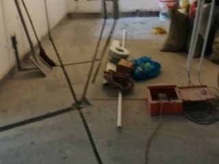 水、电管开槽施作