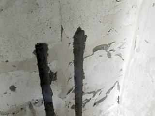 水、电管开槽施作
