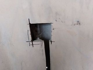 水、电管开槽施作