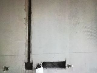 水、电管开槽施作