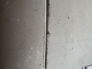 水、电管开槽施作