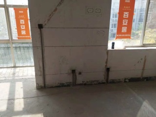 水、电管开槽施作