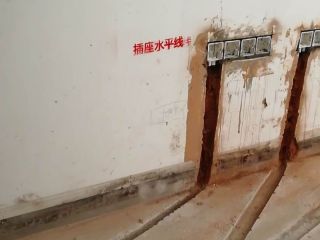 水、电管开槽施工
