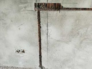 水、电管开槽施作