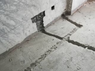 水、电管开槽施作