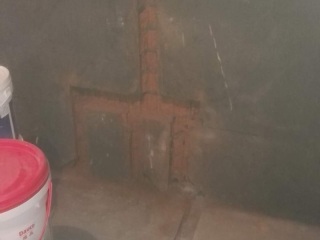 水、电管开槽施作