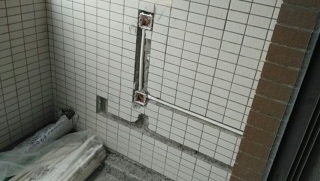 水、电管开槽施作