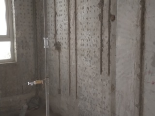 水、电管开槽施作