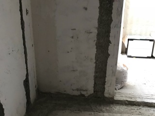 水、电管开槽施作