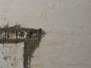 水、电管开槽施作