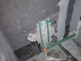 水、电管开槽施作