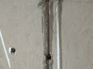 水、电管开槽施作