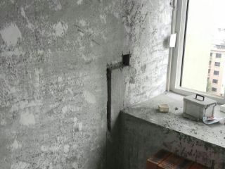 水、电管开槽施工